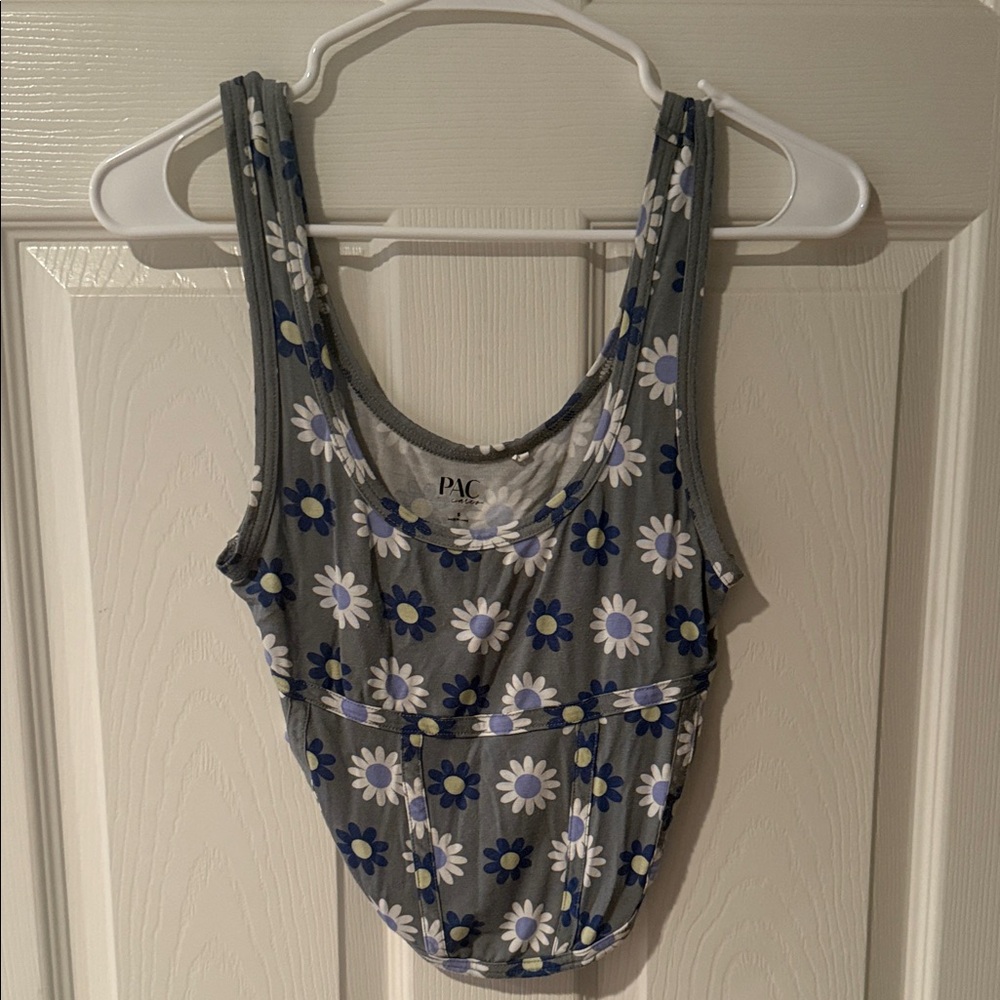 Women's Sage Floral Tank Top